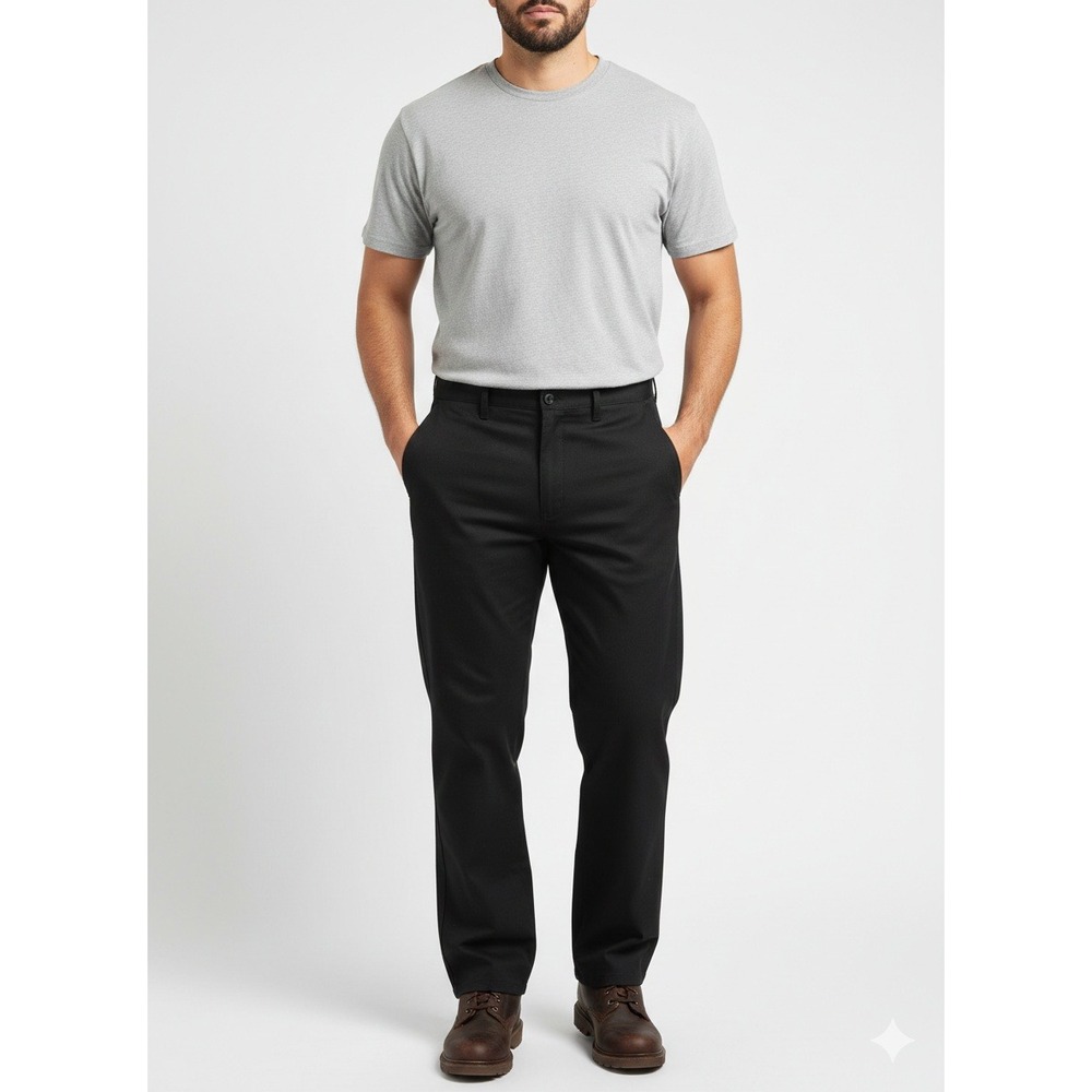 Dickies Mens Work Pant Relaxed Fit Straight Leg Black Flex Size‎ 44x30 New